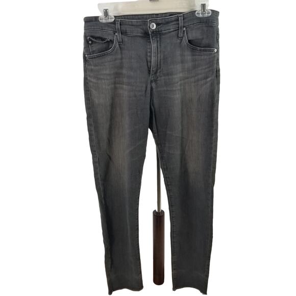 Adriano Goldschmied  AG Gray the High Rise Stevie Slim Straight Jeans Pants 28 R - Picture 1 of 6